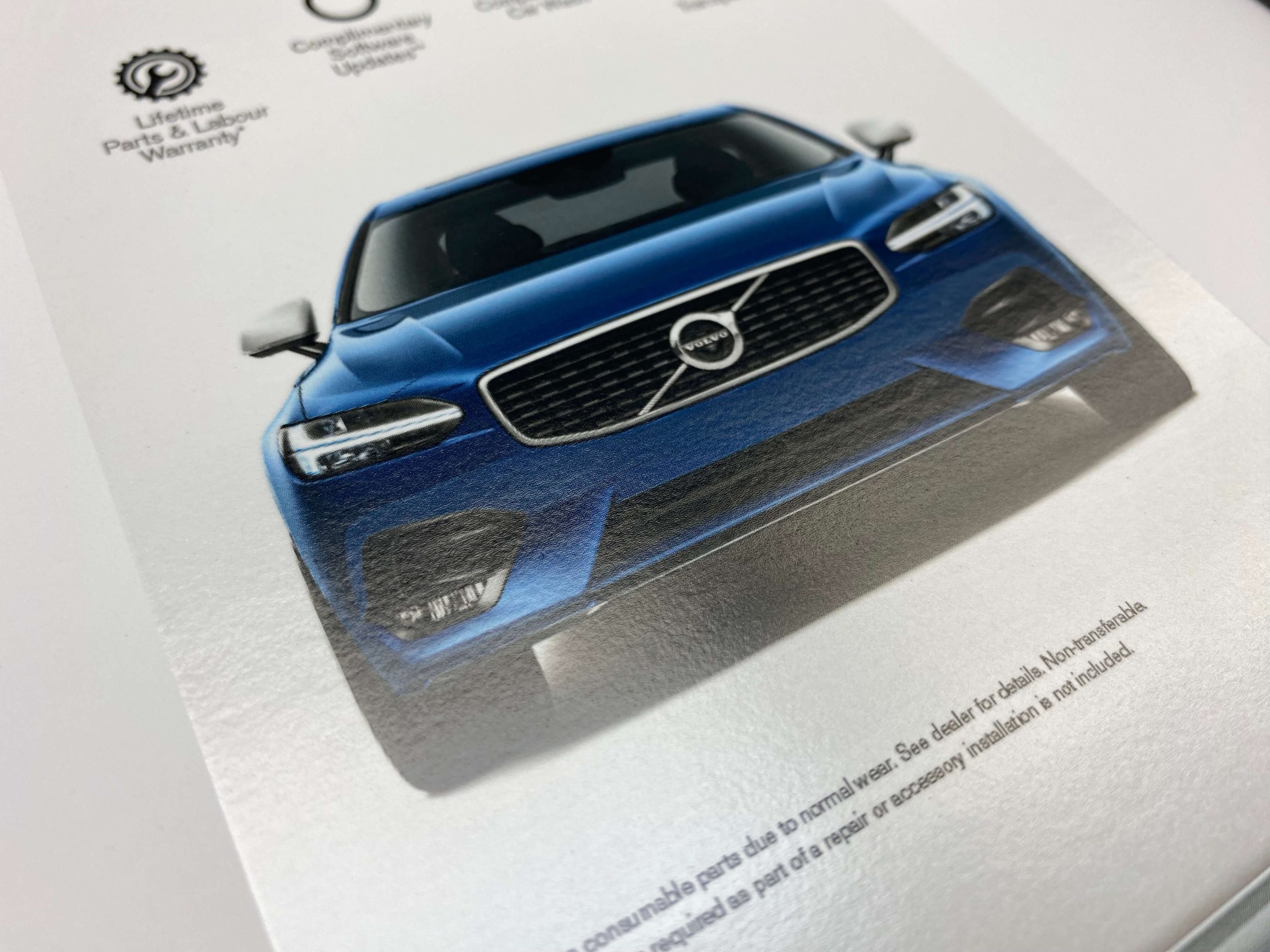 Professionally digitally printed automotive brochure featuring detailed vehicle photography.