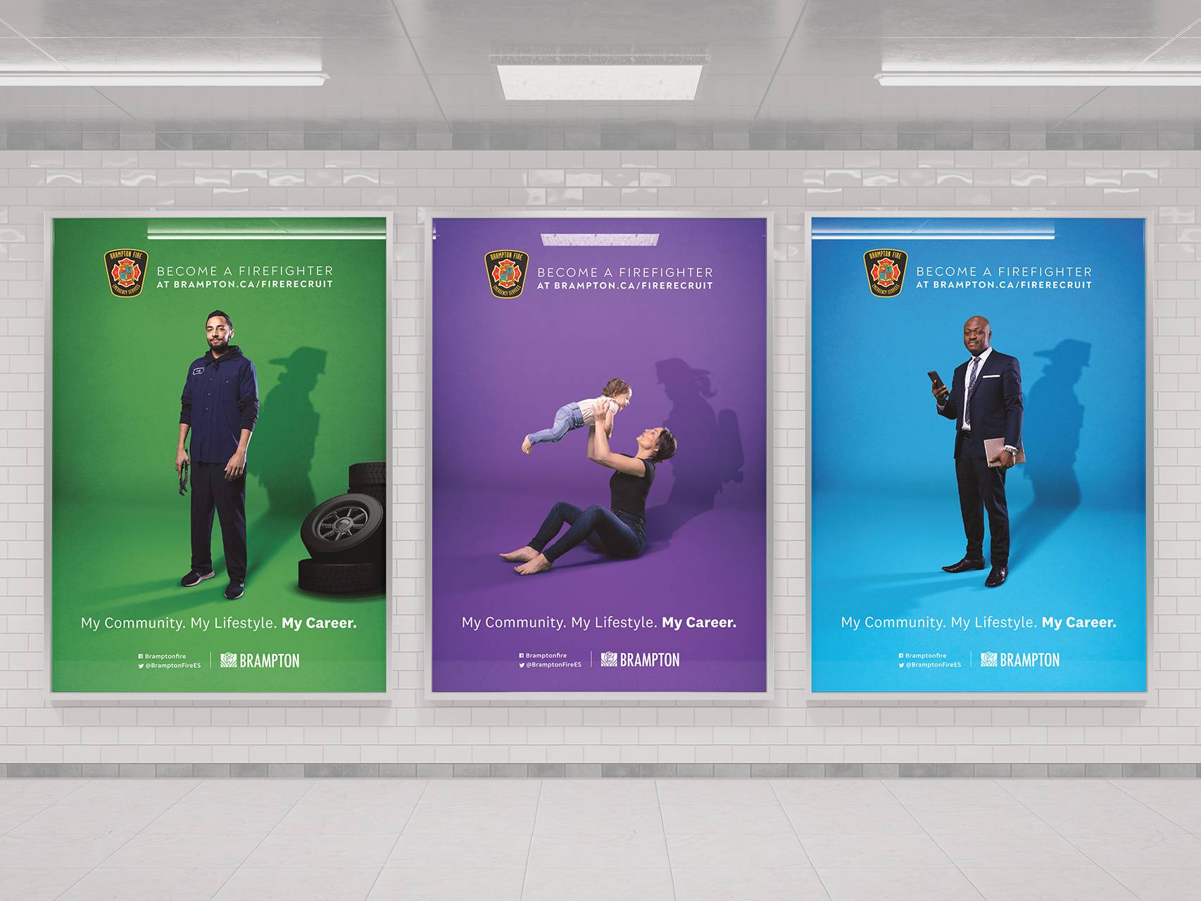 City of Brampton campaign artwork featuring colourful branded graphics and promotional communications.