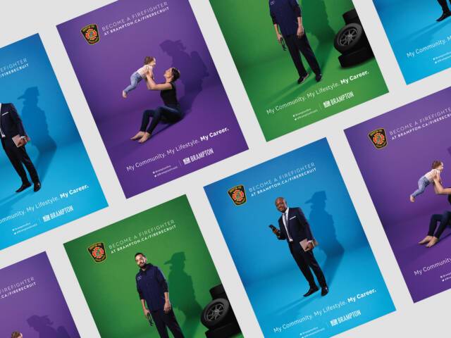 Colourful City of Brampton creative campaign artwork developed for municipal marketing and communications.