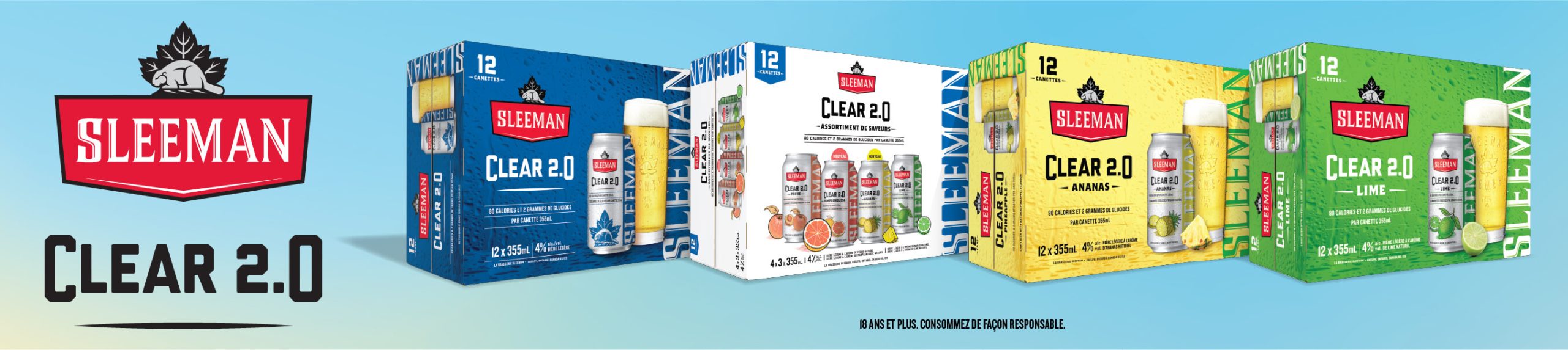 Custom product advertising banners designed for an online beverage retail promotion.