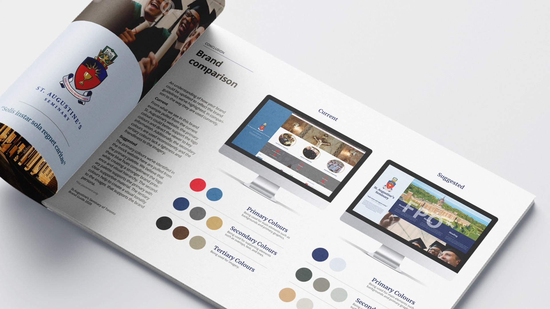 Professionally designed branded materials demonstrating coordinated corporate identity and print communications.