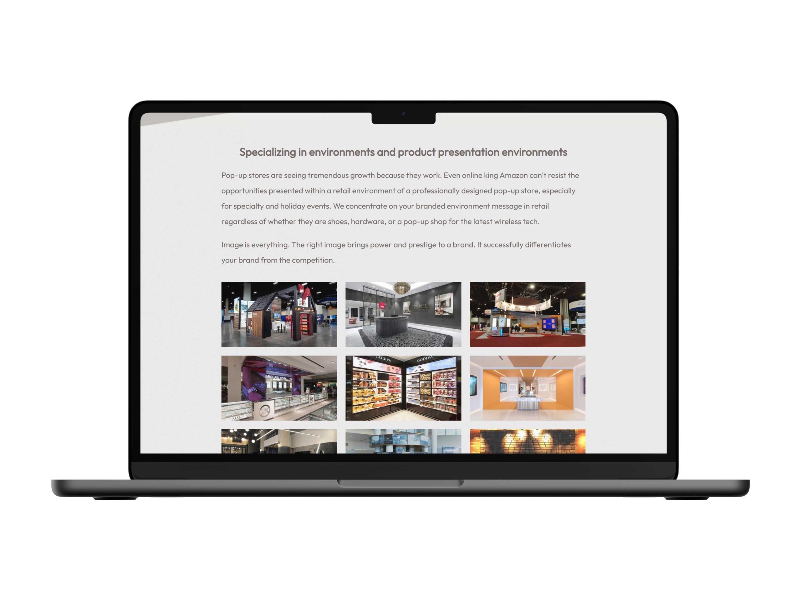 Geron website service page designed to clearly present residential services and supporting content.