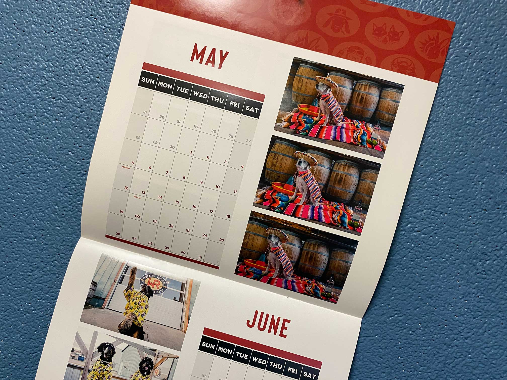Custom printed calendar demonstrating managed print production and corporate print procurement services.