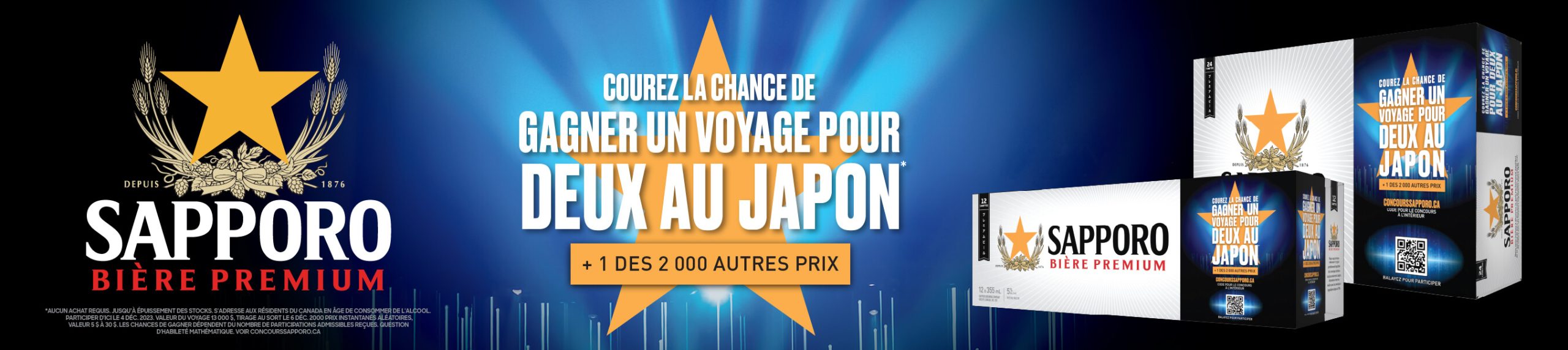 Custom digital banner advertising created for a Sapporo beverage retail promotional campaign.