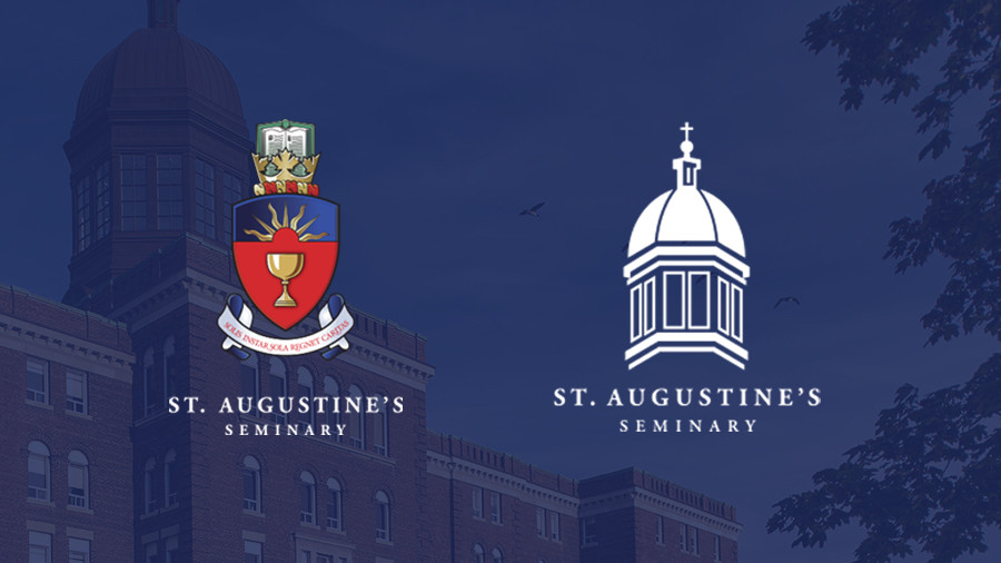 Branded communication materials demonstrating consistent St. Augustine institutional identity management.