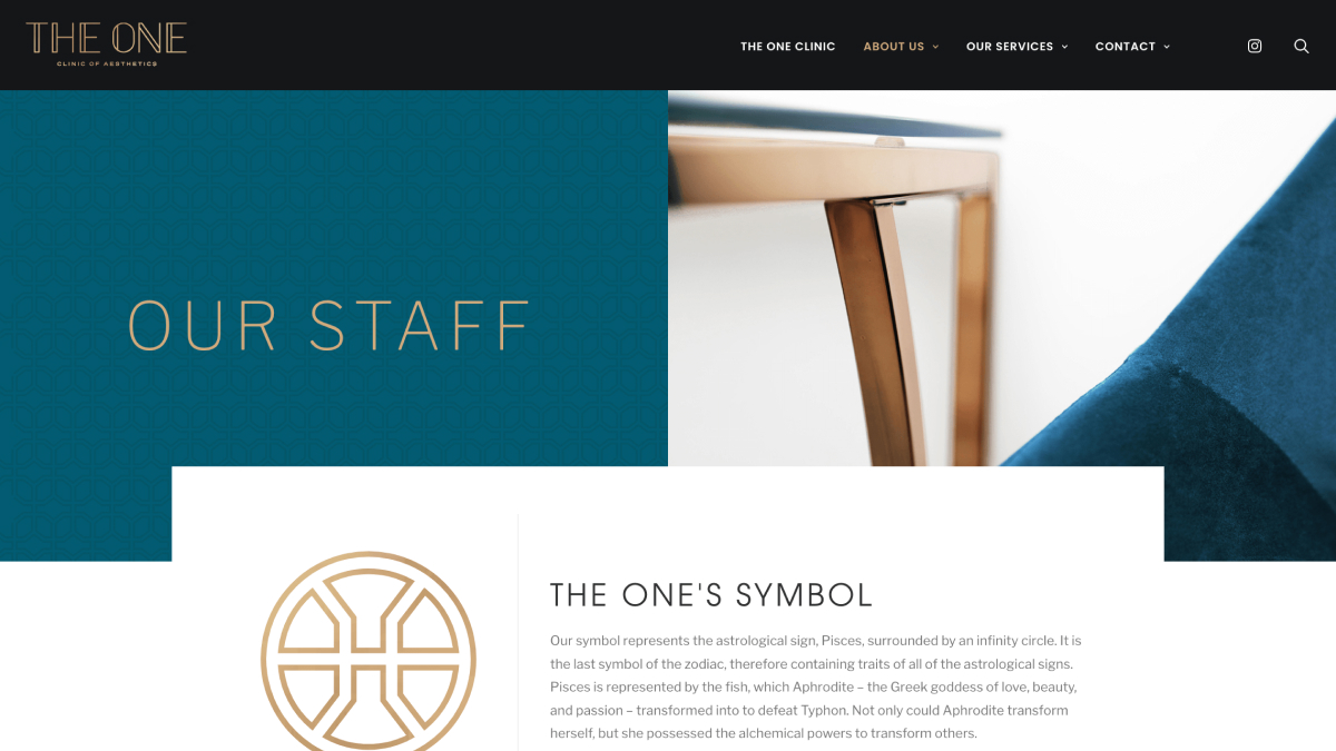 Clean healthcare website design created for The One Clinic with a professional digital user experience.